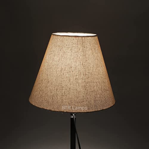 Image of Asian BTR Crafts 10 inch Inches, Small-Medium, Conical Lamp Shade, Cotton Fabric, Beige Color