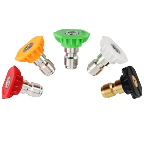 JANSAMN Pressure Washer Nozzle Tips 4500 PSI, Multiple Degrees,3.0GPM, 5Pcs
