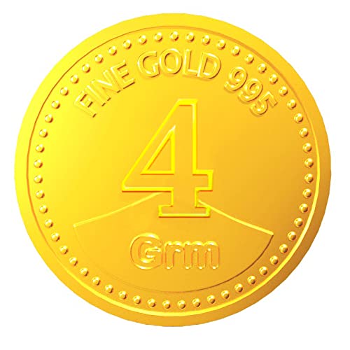 4gm Euphoria Jewellery by A Himanshu pure 24KT gold coin in 995 finese-image-45