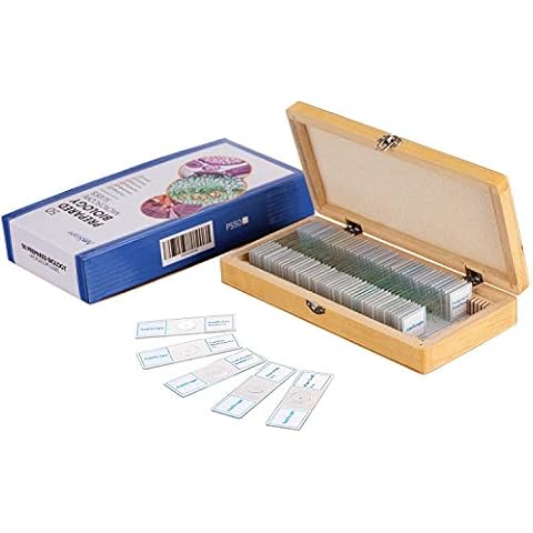 AmScope PS50 Prepared Microscope Slide Set Cover