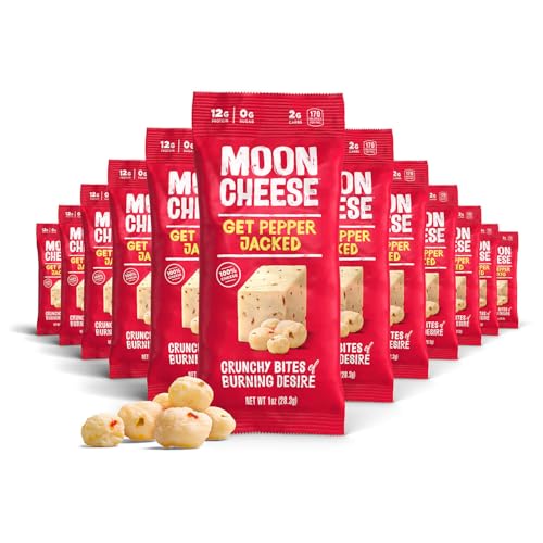 Moon Cheese Bites, Get Pepper Jacked, 1-Ounce 12-Pack, 100% Real