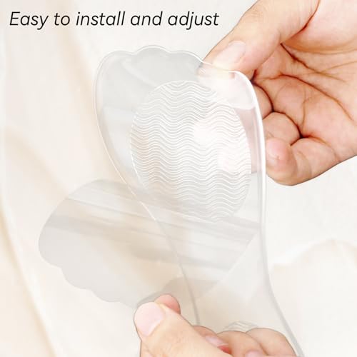 Image of 2 Pairs Gel Insoles for Women, 3 /4 Comfort Insoles Shoe Pads Invisible, Non-Slip and Self-Adhesive Cushion Insoles for Pump Heels Shoes Sandals Flats