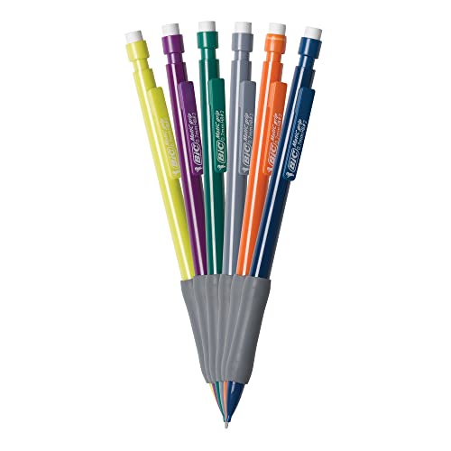 Bic Mechanical Pencil Xtra Comfort, 0.5 Mm, Assorted Barrel (Bicmpfgp61), 6 Count #TOP1