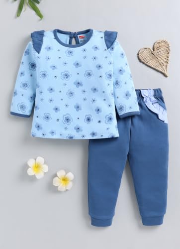 Image of LuvLap Baby Girls Regular Fit 100% Cotton Half Sleeves Girls Top CoSet Pack of 3
