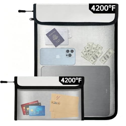 Fireproof Waterproof Document Bag with Reflective Strips