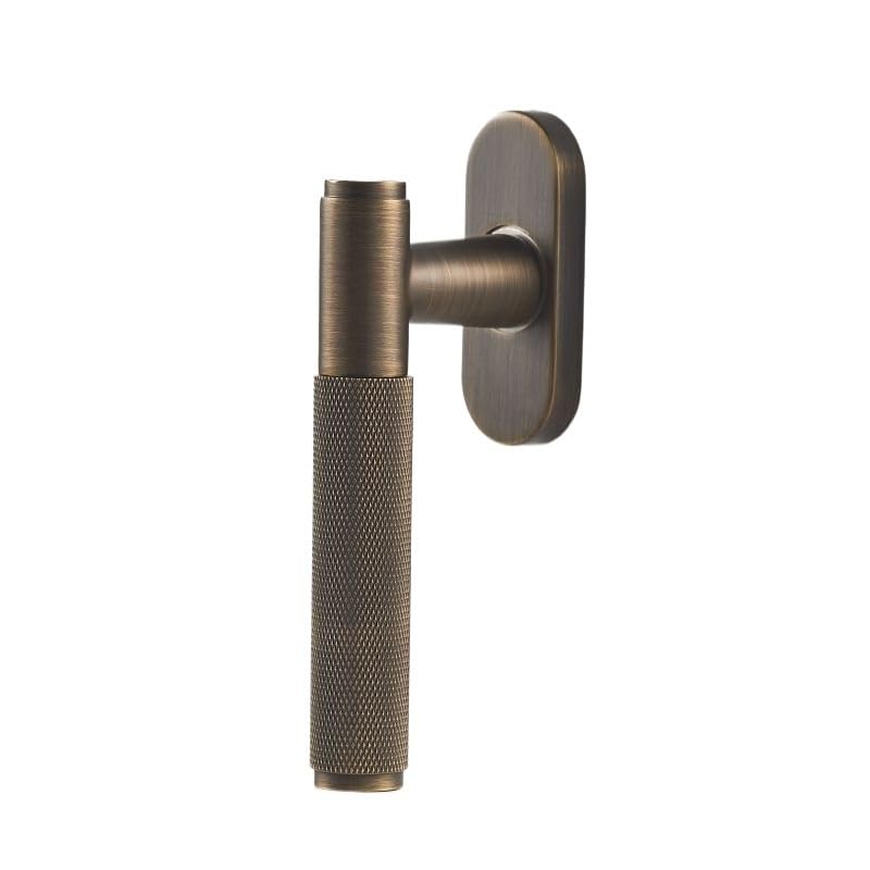 PoignéE De FenêTre,Poignee Fenetre PVC Poignée de fenêtre moletée en Laiton, sécurité maximale, Levier à battant, Design Moderne(A)