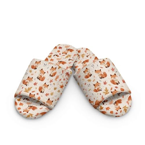 chaqlin Cute Soft Indoor Open Toe Slippers Non-slip Sole Lightweight House Slippers Bedroom Home Shoes