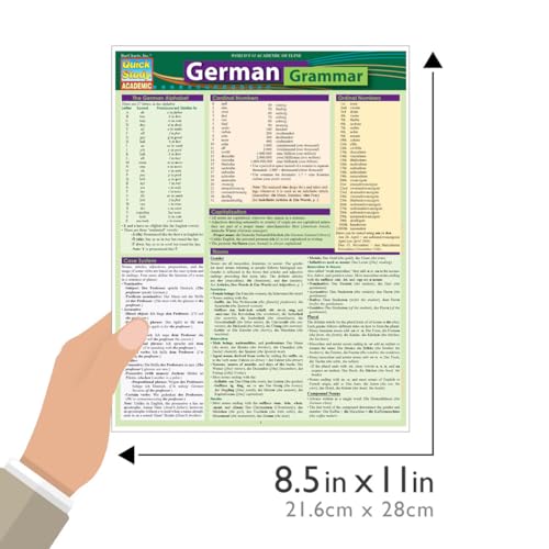 German Grammar QuickStudy Laminated Reference Guide (QuickStudy Academic)