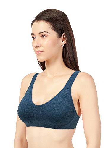 Image of SONARI Women's Cotton Polyester Lightly Padded Wire Free Seamless Bra Green