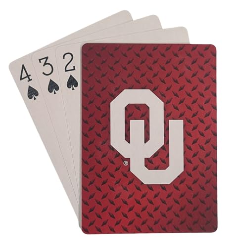 Image of Pro Specialties Group NCAA Diamond Plate Playing Cards (Oklahoma Sooners)