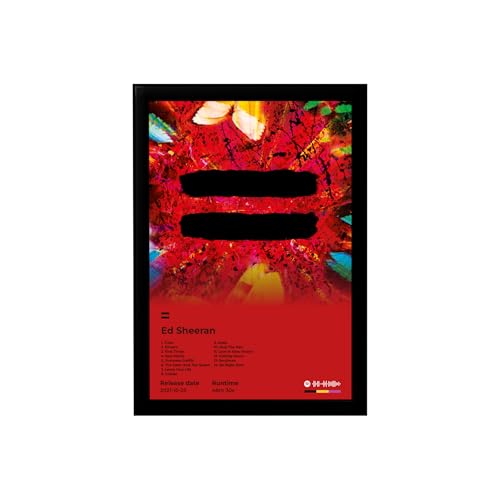 Image of BLINKART ED SHEERAN- = Wall Photo Frames | Wall Art for Bedroom, Living Room, Studio or Office | Album Cover Print with Spotify Song Link QR Code | Gift for Fans - 8x12 In