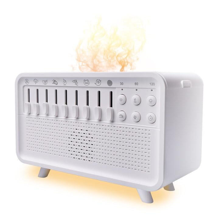 Machine à son de sommeil blanche 8 bruits avec brume ultrasonique