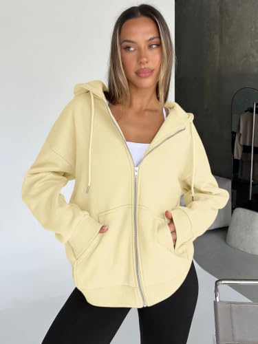 Image of Trendy Queen Womens Oversized Zip Up Hoodies Y2K Fall Sweatshirts 2026