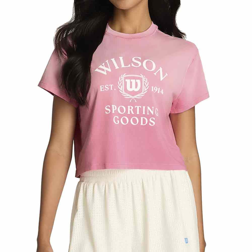 Wilson T-Shirt à Manches Courtes Harper Crop Vintage Wash L