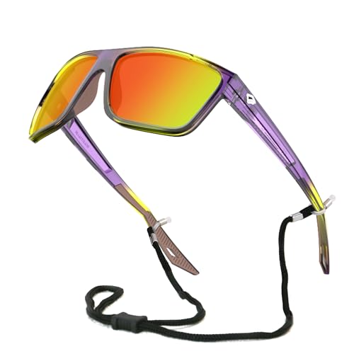 TOREGE Mens Women Sunglasses Polarized Sports UV Protection Wraparound Lightweight Sunglasses for Fishing Golf Driving Baseball NAUTILUS (C10)