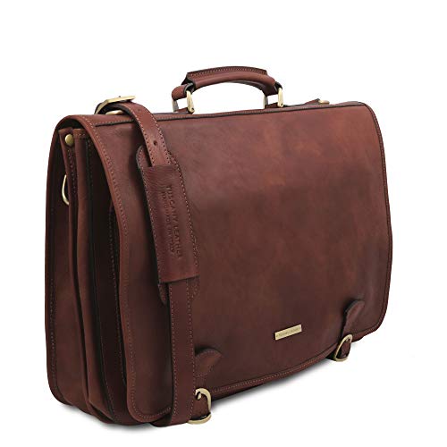 Tuscany Leather Ancona - Leather messenger bag - TL142073 (Brown)2