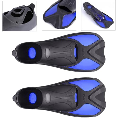 Pinteadores de Natación Cortos - aletas de entrenamiento para Natación y Snorkel | Flippers compactos para Entrenamientos de Piscina, Libre y Actividades Nau - imagen 7