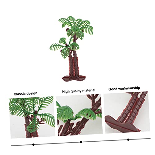 Yardenfun 50Pcs Landscaping Small Coconut Tree Artificial Aquarium Plants Sand Tray Miniatures Cake Decorating Model Scenery Trees Fake Aquarium Plants Terrarium Bonsai Ornament Diorama #TOP6