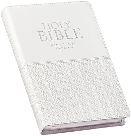 KJV Holy Bible, Standard Size, Faux Leather Red Letter Edition - Thumb Index & Ribbon Marker, King James Version, White