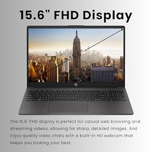 HP 255 G10 15.6" FHD Business Laptop, AMD Ryzen 7 7730U, 16GB RAM, 1TB PCIe SSD, Numeric Keypad, Webcam, Wi-Fi 6, HDMI, Windows 11 Pro, Black — photo 2 of 6