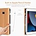 DTTO for iPad 9th/8th/7th Generation 10.2 Inch Case 2021/2020/2019, Premium Leather Business Folio Stand Cover with Apple Pencil Holder - Auto Wake/Sleep and Multiple Viewing Angles, Sunflower