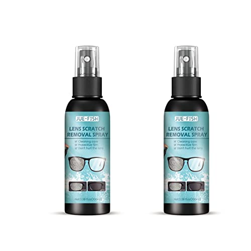 2Pcs - Lens Scratch Removal Spray 100Ml,Eye Glasses Windshield Glass Fix Liquid,Spray & Anti Fog Spray For Glasses，Glass Scratch Fix Solution,Safe For All Lenses Eyeglasses And Screens #TOP24
