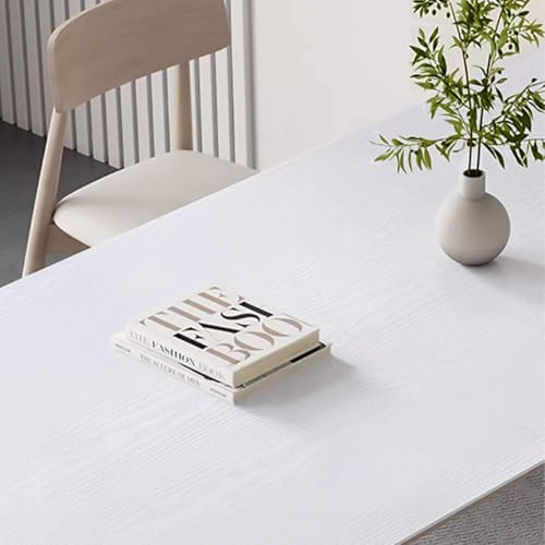 Image of TEKCOOL Peel and Stick Wallpaper Wood Contact Paper Wood Wallpaper White Wood Grain Contact Paper Thicken Textured for Cabinets and Drawers Countertops Waterproof Self Adhesive Vinyl (45x300-1pc)'