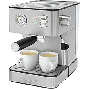 ProfiCook PC-ES 1209 Espressomachine, 20 bar max. pompdruk, voorverwarmingsfunctie, 1,8 liter watertank, originele Italiaanse professionele espressopomp, roestvrij staal
