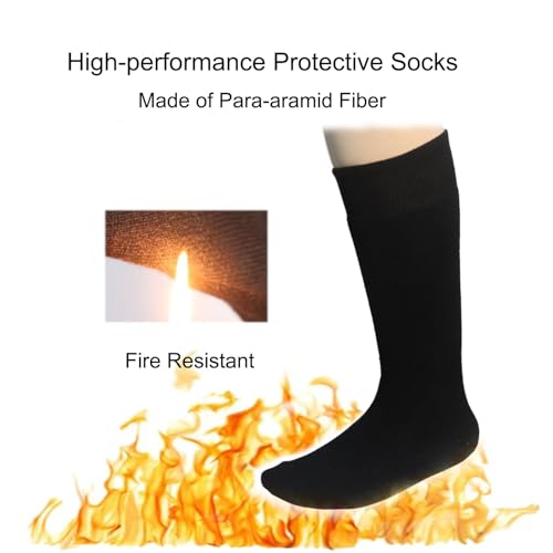 Fire Resistant Socks, Heat & Flame & Fire Proof Welding Socks, Fire Retardant Kevlar-Socks for Welders, Firefighters, Industrial Workers, Auto Racing Military - Welder Gifts for Men Dad2