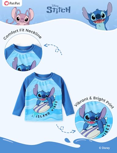 Image of Disney Marvel Spiderman Swimsuit Rash Guard Shirt & Swim Trunks Stitch Boys Swim Set UPF 50+ Summer Kids Bathing Suit 3M-13T