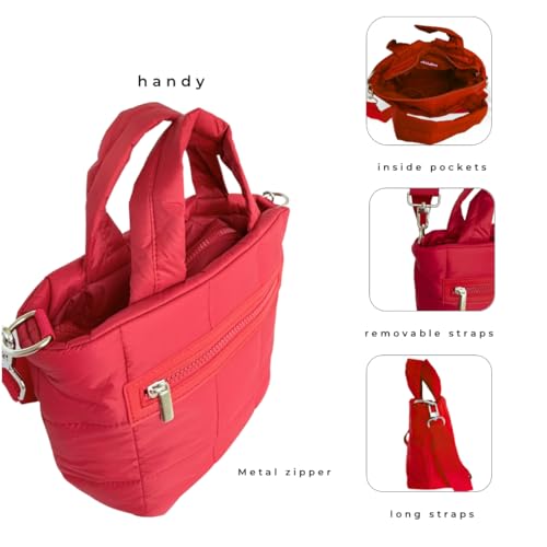 Small Puffer Gym Bag Quilted Crossbody Nylon Bags For Women Handbag Shoulder Bag4