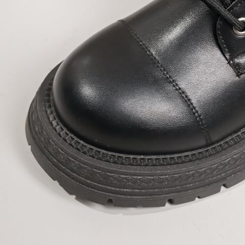 Botines de mujer cómodos para caminar sin cansancio con plataforma y puntera redonda 7