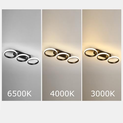 Lampe de plafond LED moderne dimmable 2700K-6500K silicone noir design