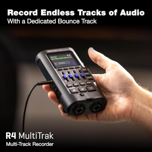 Image of Zoom R4 Multi-Track Recorder for Musicians with 2 XLR /TRS Combo Inputs Bundle with 64GB MicroSD Card and Adapter