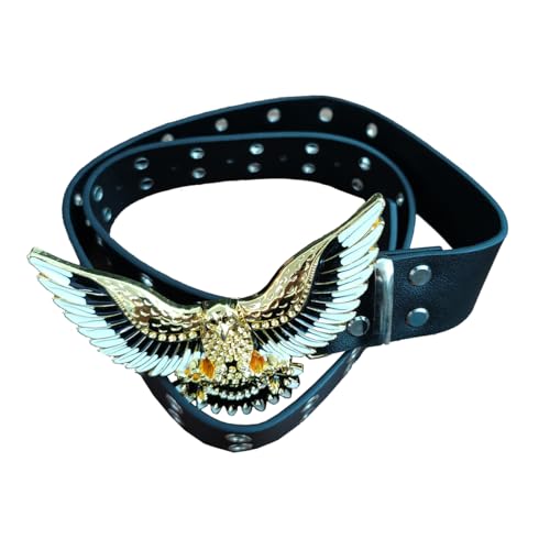 Men And Women Metal Skull Head Leather Buckle Belt Waist Band Jeans Decorative Punk Belt Waist Chain Belt2