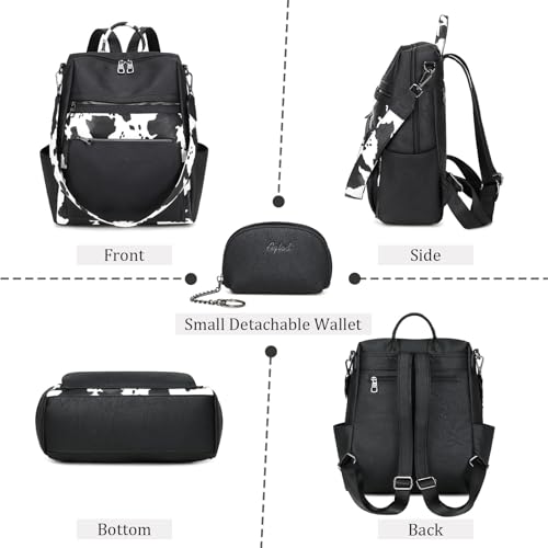 Image of AGLOD Leather Backpack Purse for Women Designer Ladies Shoulder Bag Fashion Faux Work Travel Handbags