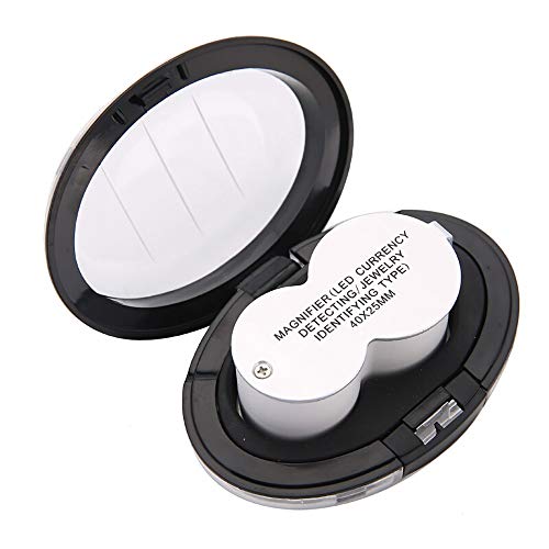 Miroir d'identification haute définition 40x avec lumière LED