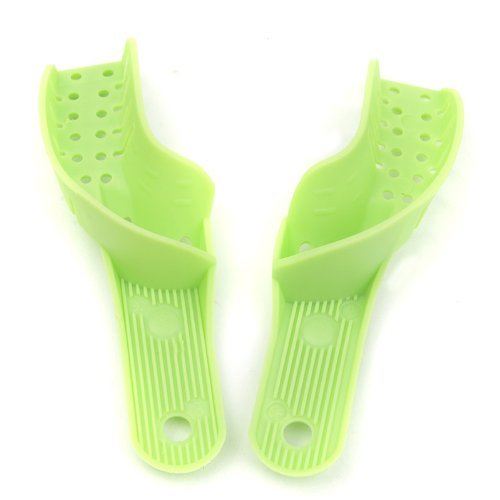 AZDENT Dental Supply Impression Trays Autoclavable Central 10pcs/Box(Light Green)