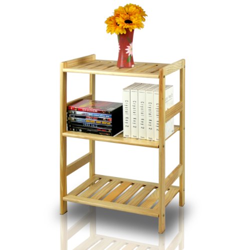 Furinno Solid Wood 3-Tier Shelf