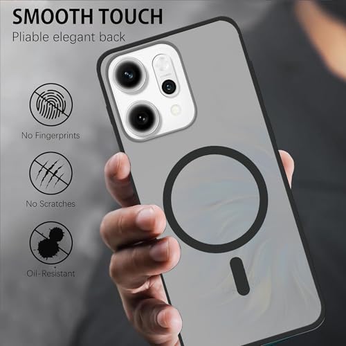 Image of amazon basics Luxury Paper Thin Case Cover for Oppo Reno 14 5G | Matte Finish | Compatible with magsafe | (Black, Oppo Reno 14 5G)