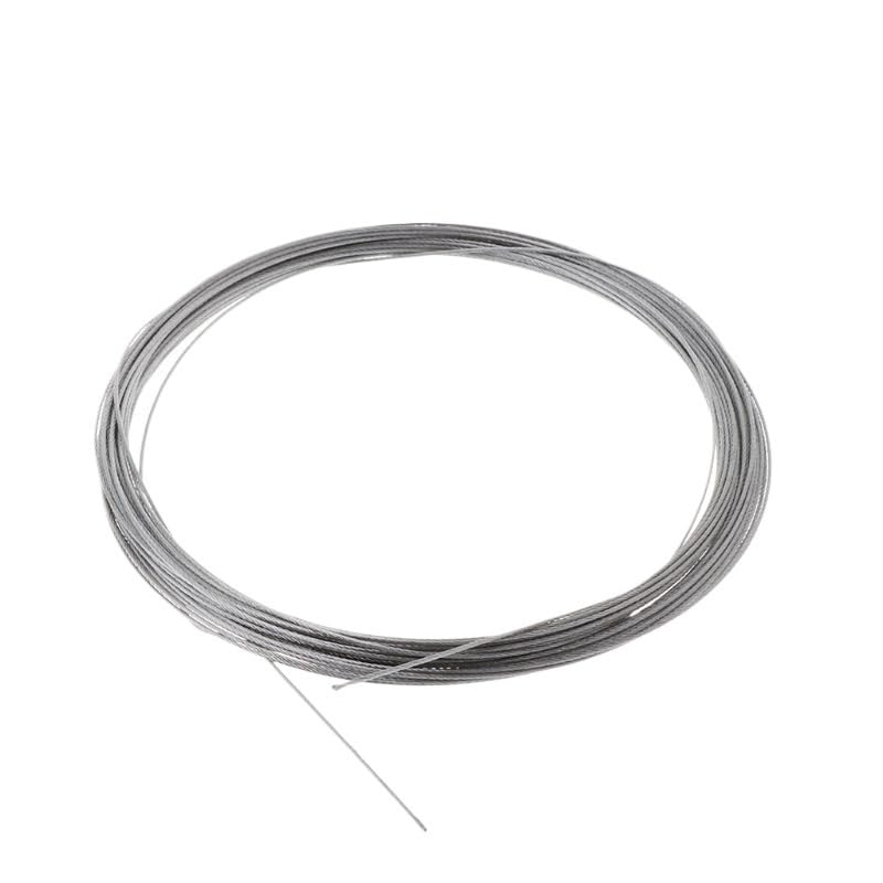 Cuerda de Alambre, Cable de Acero Inoxidable 304 10 m Plateado 0,5(2.5mm)