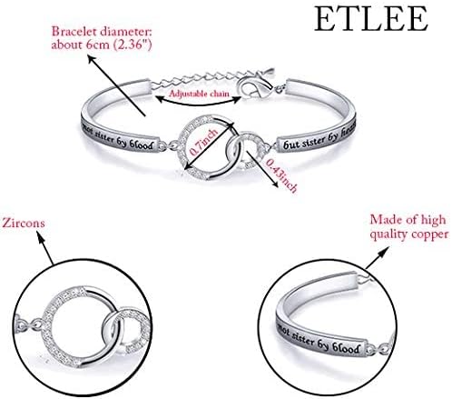 Best Friends Bracelet BFF Jewellery Bracelets Heart on Heart Sister Bracelet Friendship Gifts with an Elegant Gift Box