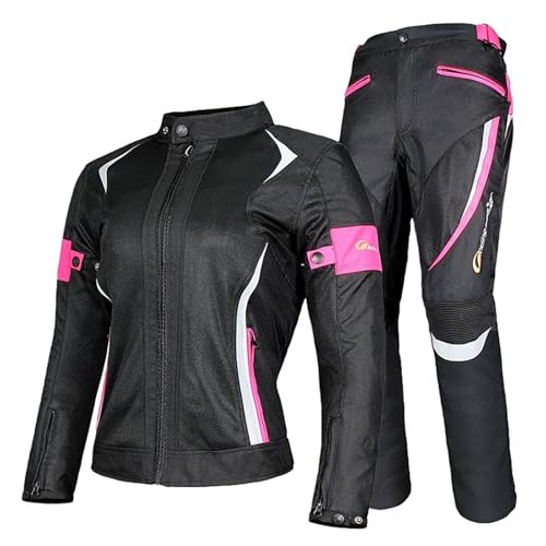 Damen Textilkombi Motorradkombi Touringkombi Wasserdicht Motorroller Motorrad Bikerin Mantel Für Sommer Oder Winter Mit CE Schutz Rüstung A,M
