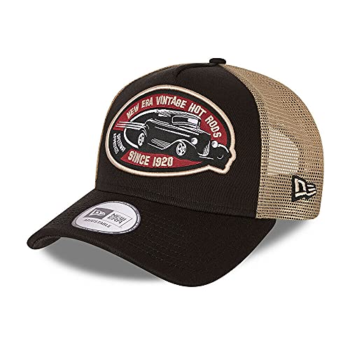 New Era Hot Rod Black A-Frame Adjustable Trucker Cap - One-Size