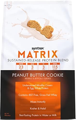 Syntrax, Matrix 2.0 Sustained-Release Protein Blend, Peanut Butter Cookie, 32 oz