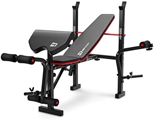 Hop-Sport HS-1055 Folding Weight Bench – Adjustable Bench Press S...