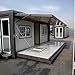 Container House Mobile Expandable Prefab Portable House with Restroom，Portable Weather Adaptive Tiny Home Outdoor Storage, Modern Sturdy Steel Storage Container Home (15 * 20 ft)