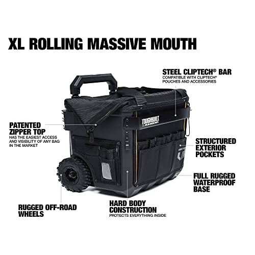 Toughbuilt - Rolling Massive Mouth Bag - Xl 18” Tool Bag - Pro Grade Quality Construction - (Tb-Ct-61-18) #TOP1