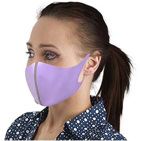 Premium Washable Reusable Light Soft Face Covering Breathable Fabric Layer - Made in Korea (3, Pastel Purple) Cover