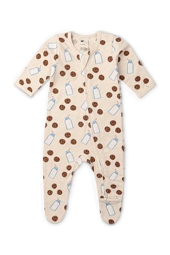 Image of monica + andy Double Zipper One Piece, 100% Organic Baby Clothes for Girls & Boys, Unisex, Preemie, Newborn & Infant Sizes